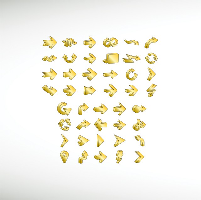 3d-arrows-golden-pictograms-set-arrows-symbol-thumbnail