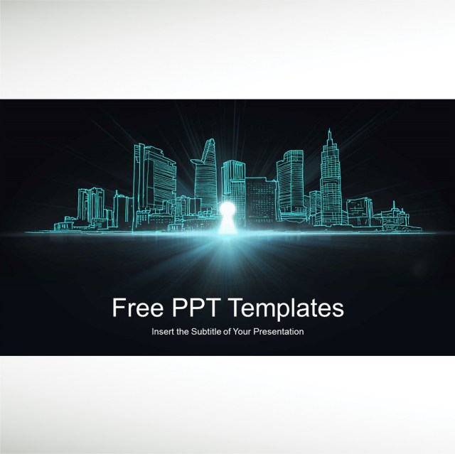 futuristic-city-keyhole-powerpoint-templates-thumbnail