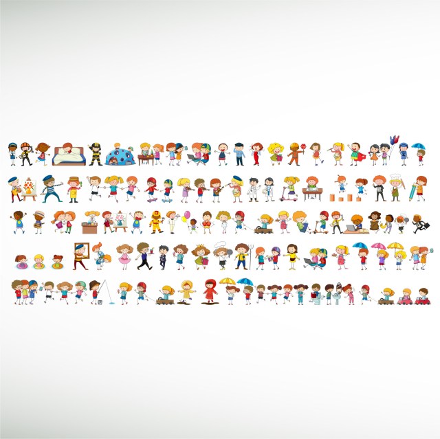 set-of-different-doodle-kids-cartoon-character-thumbnail